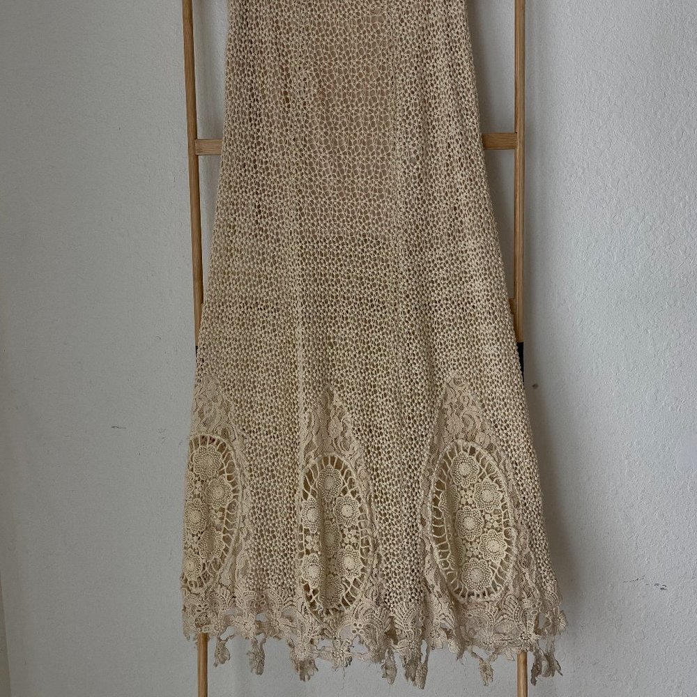 Free People Crochet Maxi Skirt